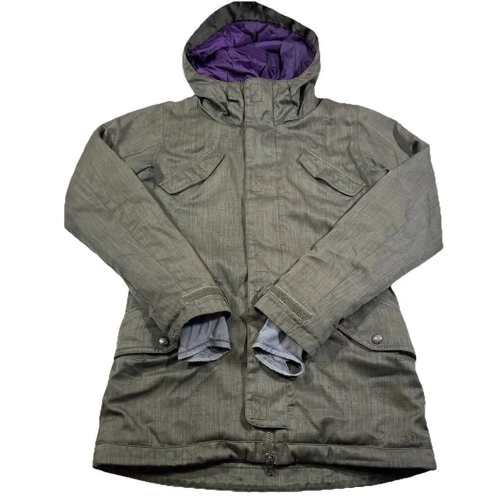 Burton White Collection Dryride Ski Snowboard Jacket Men's Small *READ*